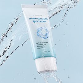 NATINDA Hydro Collagen Salmon PDRN CP Cream 50g for Skin Regeneration Elasticity and Brightening Daily Repair - Made in Korea